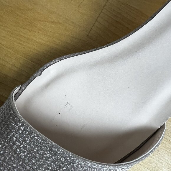 Touch Ups Benjamin Walk Champagne Glitter Lilibet Block Heel Sandal Size 10 WIDE - Picture 11 of 13